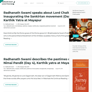 A complete backup of radhanathswami.net