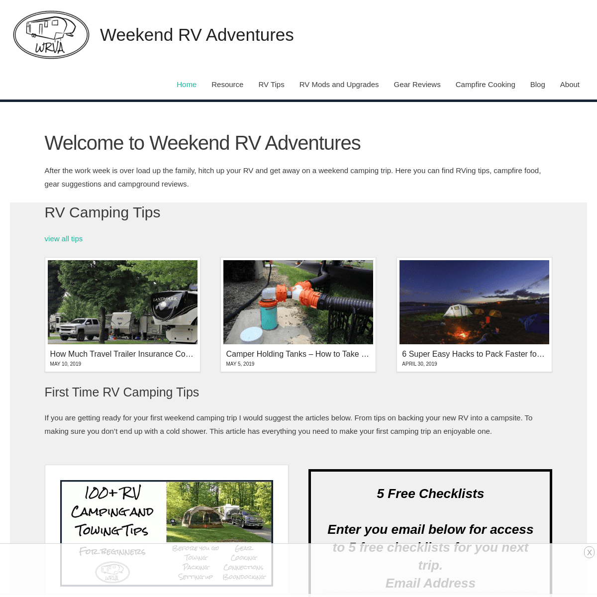 A complete backup of weekendrvadventures.com