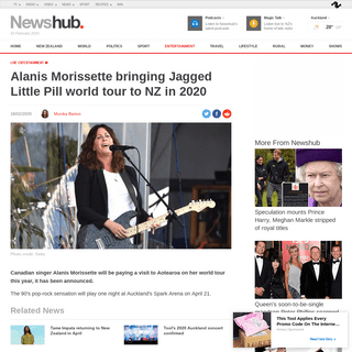 Alanis Morissette bringing Jagged Little Pill world tour to NZ in 2020 - Newshub