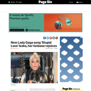 A complete backup of pagesix.com/2020/01/21/new-lady-gaga-song-stupid-love-leaks-her-fanbase-rejoices/