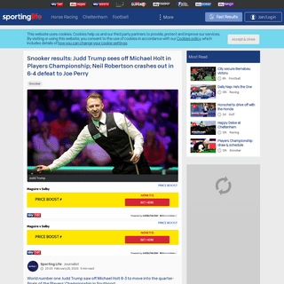 A complete backup of www.sportinglife.com/snooker/news/trump-sees-off-holt-perry-holds-firm/177702