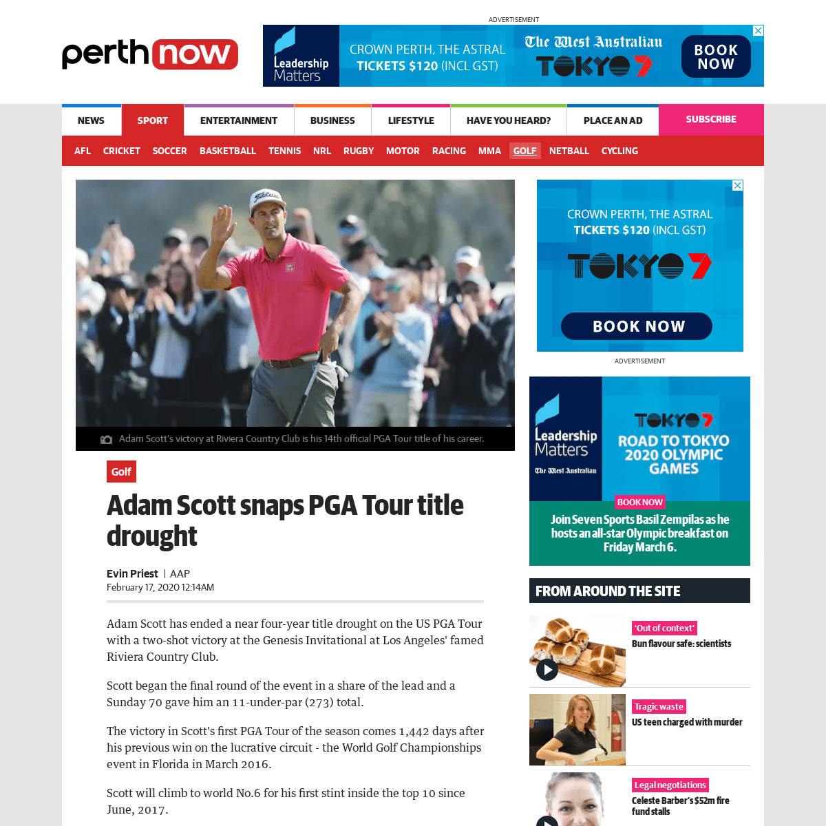 A complete backup of www.perthnow.com.au/sport/golf/adam-scott-takes-solo-pga-lead-at-riviera-ng-s-1995434