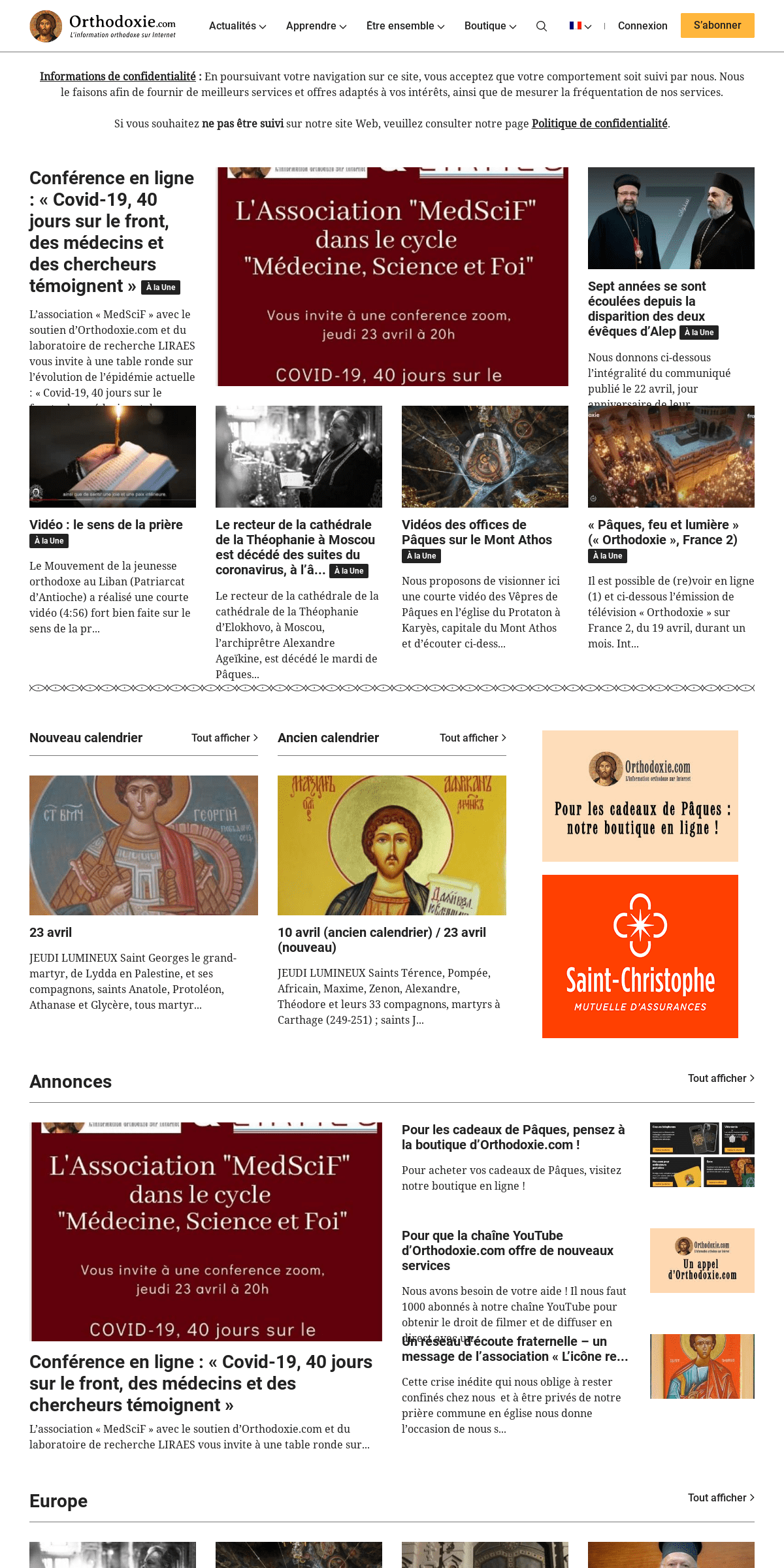 A complete backup of orthodoxie.com