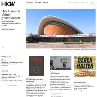 HKW - Haus der Kulturen der Welt - Startseite