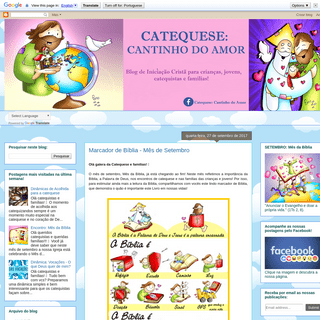 A complete backup of catequesecantinhodoamor.blogspot.com