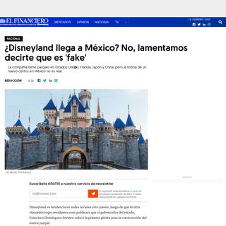 Â¿Disneyland llega a MÃ©xico- No, lamentamos decirte que es 'fake'