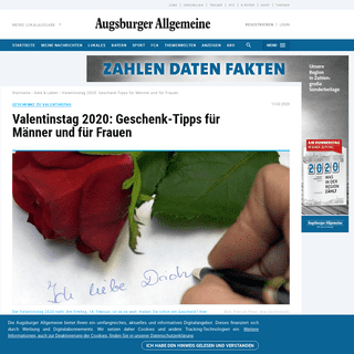 A complete backup of www.augsburger-allgemeine.de/geld-leben/Valentinstag-2020-Geschenk-Tipps-fuer-Maenner-und-fuer-Frauen-id534