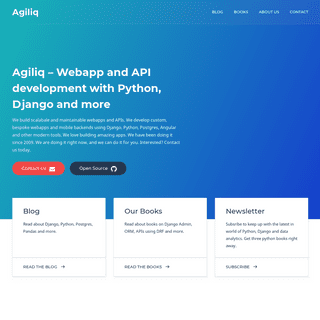 Agiliq â€“ Webapp and API development with Python, Django and more