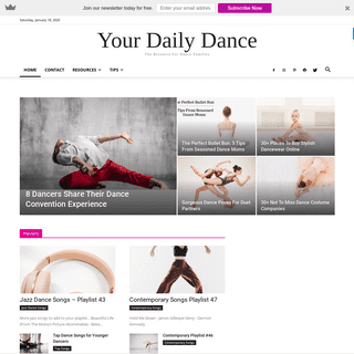 A complete backup of yourdailydance.com