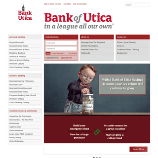 A complete backup of bankofutica.com