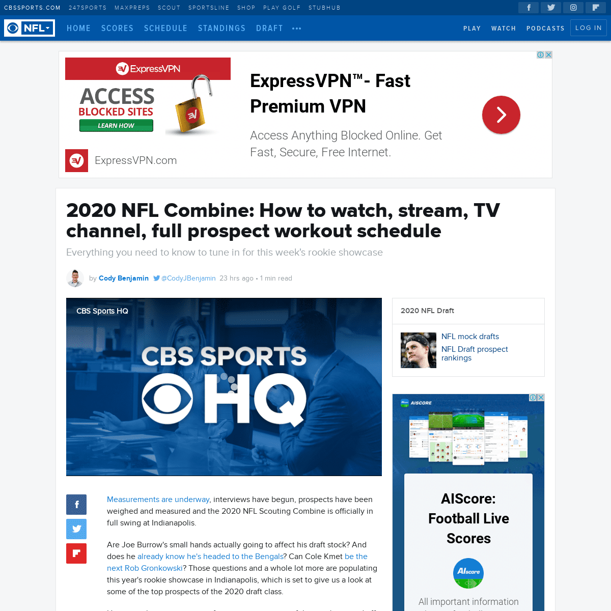 A complete backup of www.cbssports.com/nfl/news/2020-nfl-combine-how-to-watch-stream-tv-channel-full-prospect-workout-schedule/