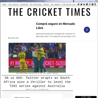 SA vs AUS- Twitter erupts as South Africa wins a thriller to level the T20I series against Australia â€“ CricketTimes.com