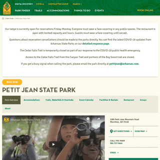 A complete backup of petitjeanstatepark.com