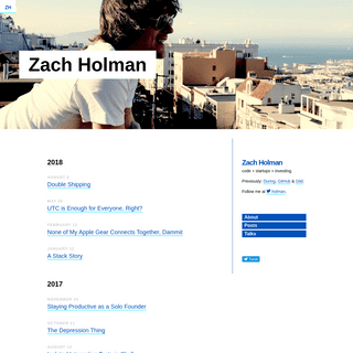 A complete backup of zachholman.com