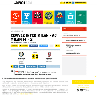 Revivez Inter Milan - AC Milan (4 - 2) - Serie A - J23 - SOFOOT.com