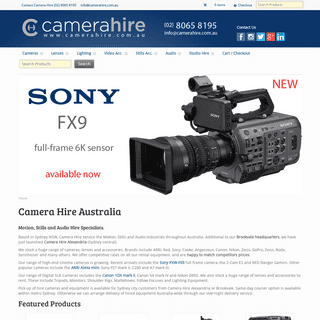A complete backup of camerahire.com.au