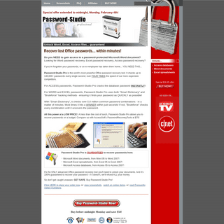 Password Recovery Software. Recover Office, Word, Excel, Access Passwords in Seconds