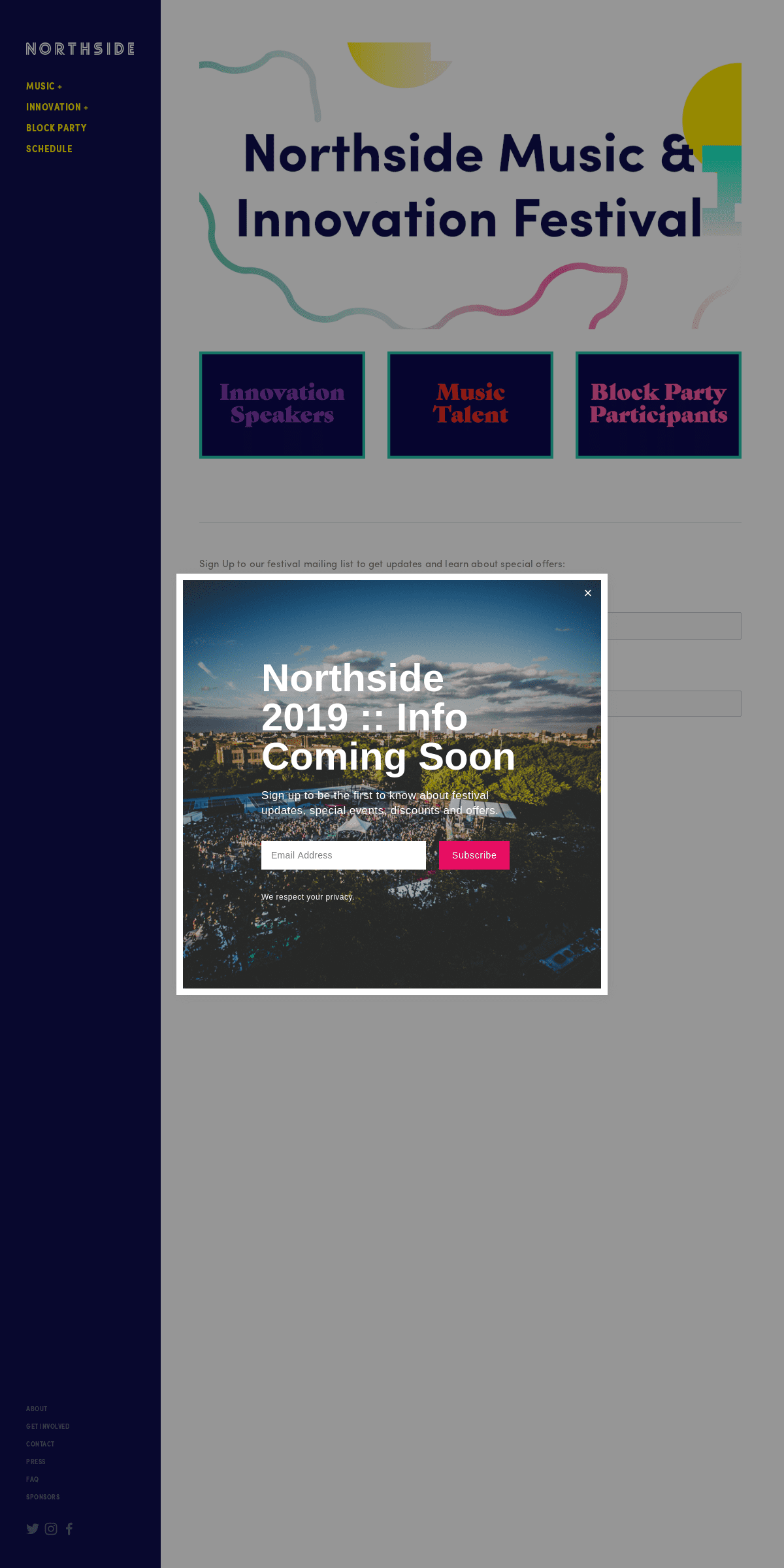A complete backup of northsidefestival.com