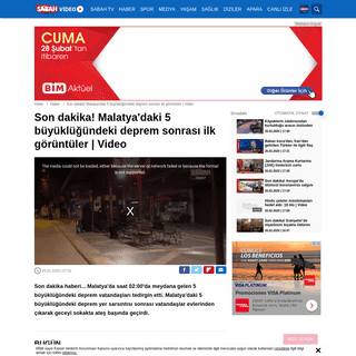 Son dakika! Malatya'daki 5 bÃ¼yÃ¼klÃ¼ÄŸÃ¼ndeki deprem sonrasÄ± ilk gÃ¶rÃ¼ntÃ¼ler - Video videosunu izle - ...
