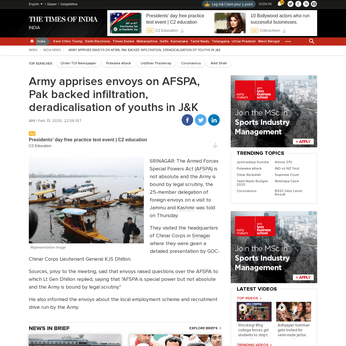 A complete backup of timesofindia.indiatimes.com/india/army-apprises-envoys-on-afspa-pak-backed-infiltration-deradicalisation-of