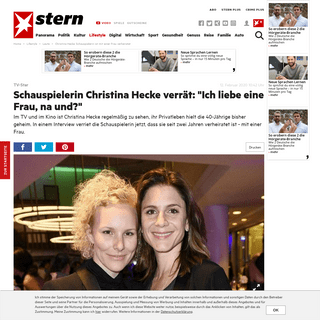A complete backup of www.stern.de/lifestyle/leute/christina-hecke--schauspielerin-ist-mit-einer-frau-verheiratet-9133434.html