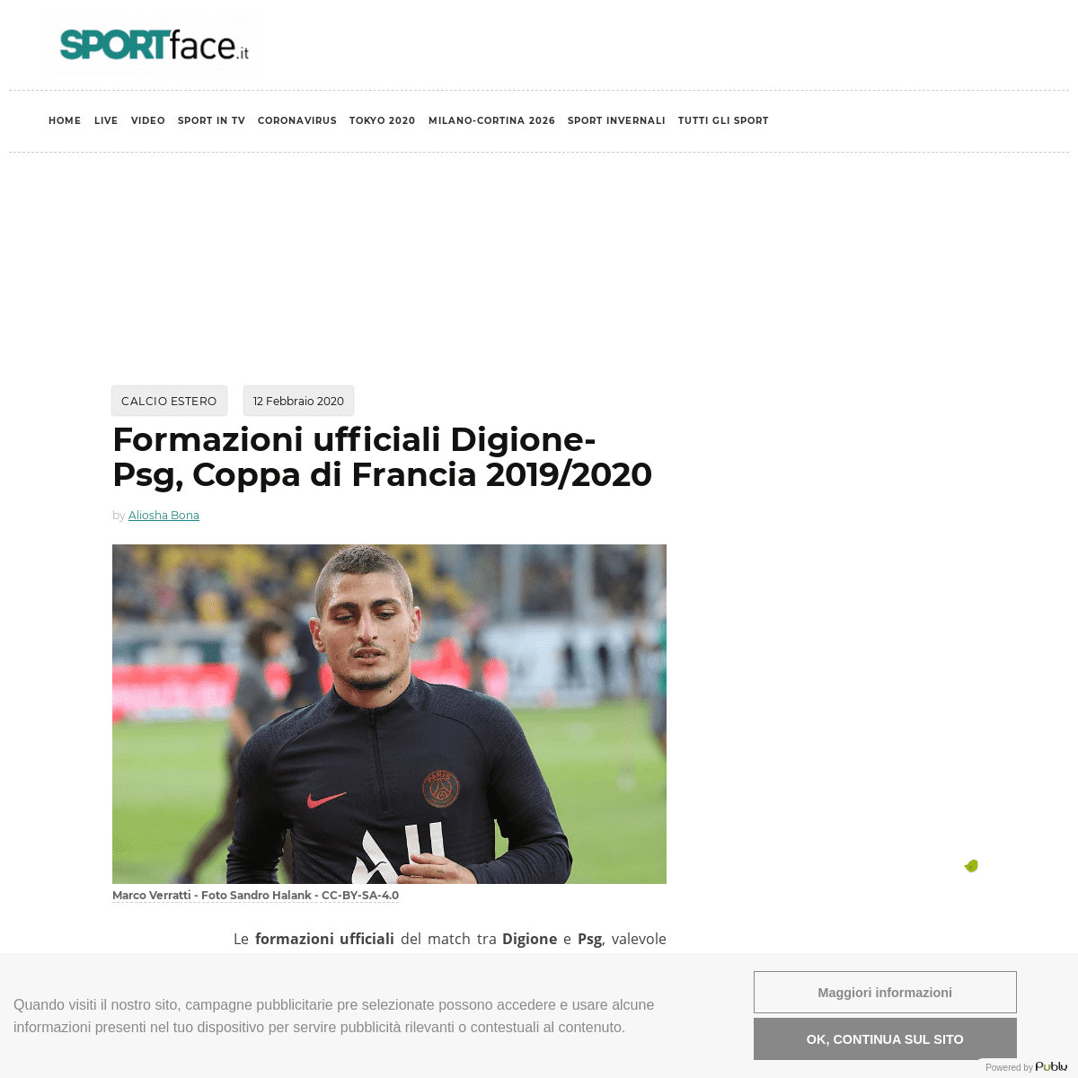 A complete backup of www.sportface.it/calcio/calcio-estero/formazioni-ufficiali-digione-psg-coppa-di-francia-2019-2020/980815