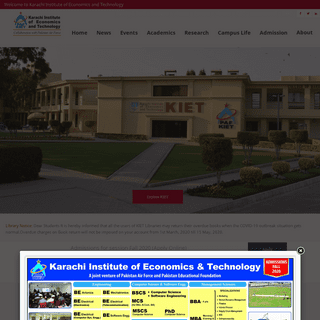 KIET - Welcome to Karachi Institute of Economics and Technology