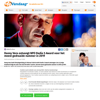 A complete backup of www.maxvandaag.nl/sessies/themas/media-cultuur/danny-vera-ontvangt-npo-radio-5-award-voor-het-meest-gedraai