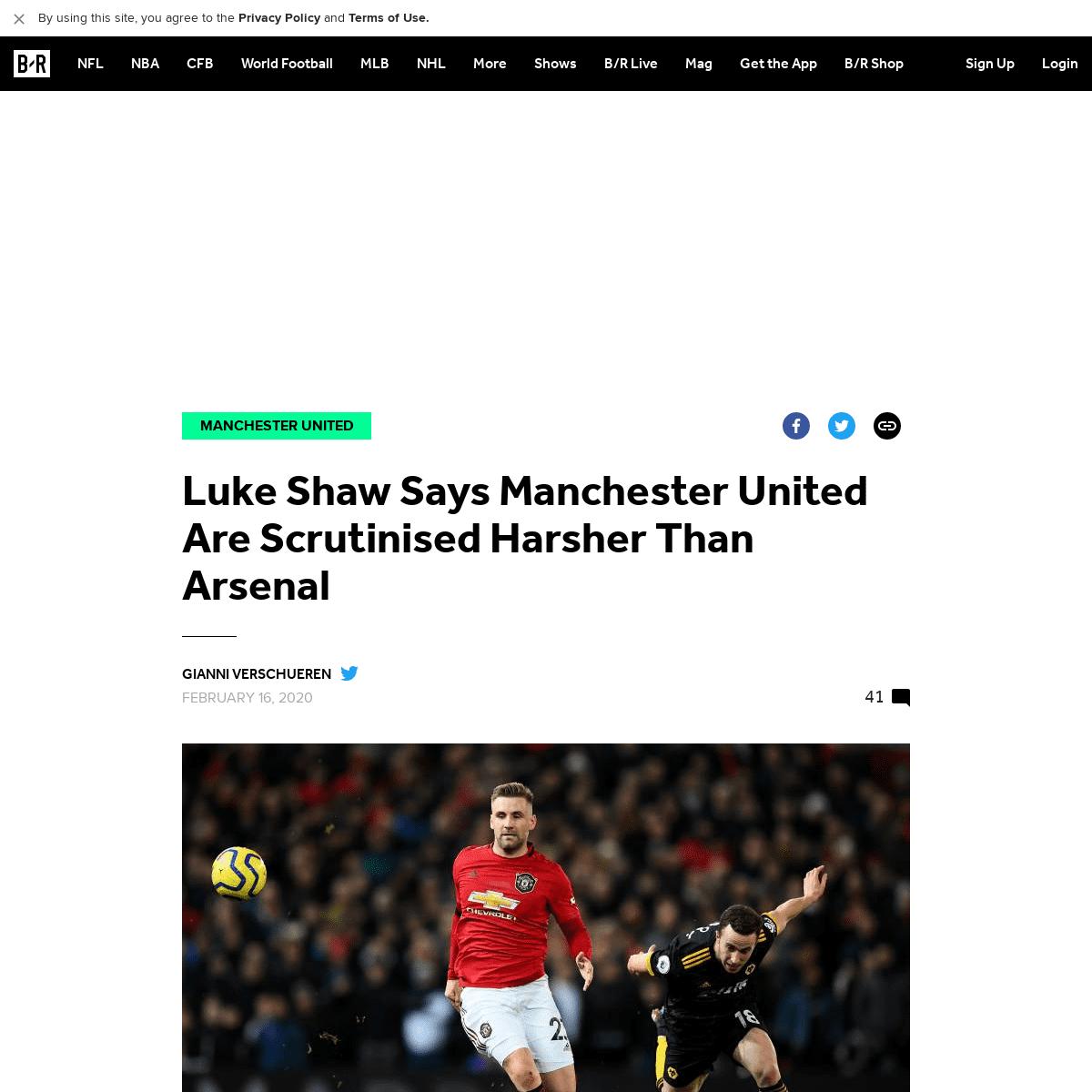 A complete backup of bleacherreport.com/articles/2876590-luke-shaw-says-manchester-united-are-scrutinised-harsher-than-arsenal
