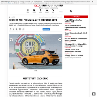 A complete backup of www.automobilismo.it/peugeot-208-premiata-auto-dellanno-2020-35236