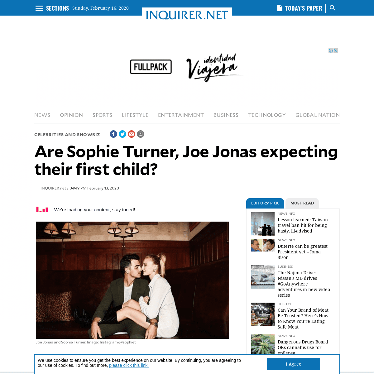 A complete backup of entertainment.inquirer.net/364349/are-sophie-turner-joe-jonas-expecting-their-first-child