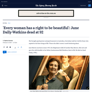 June Dally-Watkins, etiquette queen, dead at 92