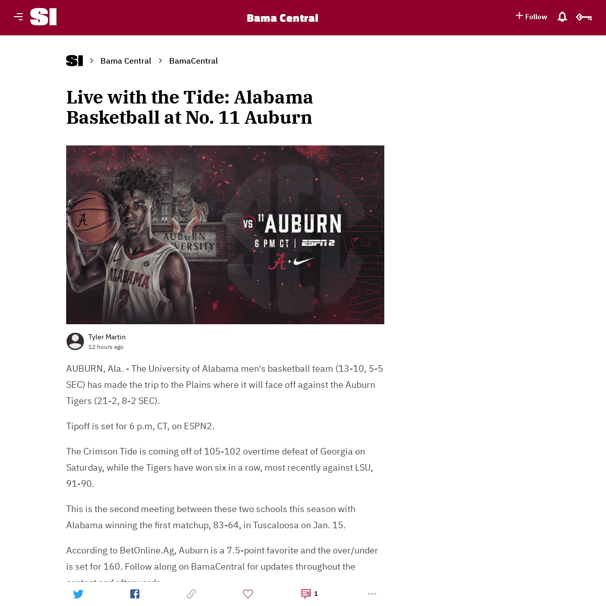 A complete backup of www.si.com/college/alabama/bamacentral/alabama-basketball-live-with-the-tide-updates-auburn