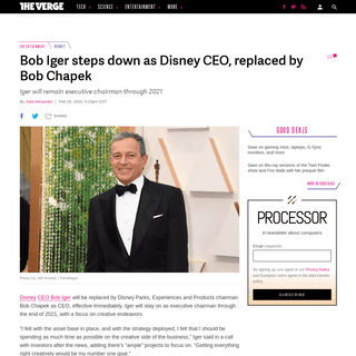 A complete backup of www.theverge.com/2020/2/25/21153317/bob-iger-disney-ceo-steps-down-chapek-kevin-mayer-parks-products-succes