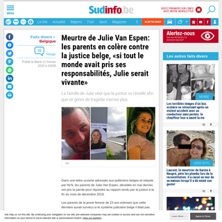 A complete backup of www.sudinfo.be/id166828/article/2020-02-11/meurtre-de-julie-van-espen-les-parents-en-colere-contre-la-justi