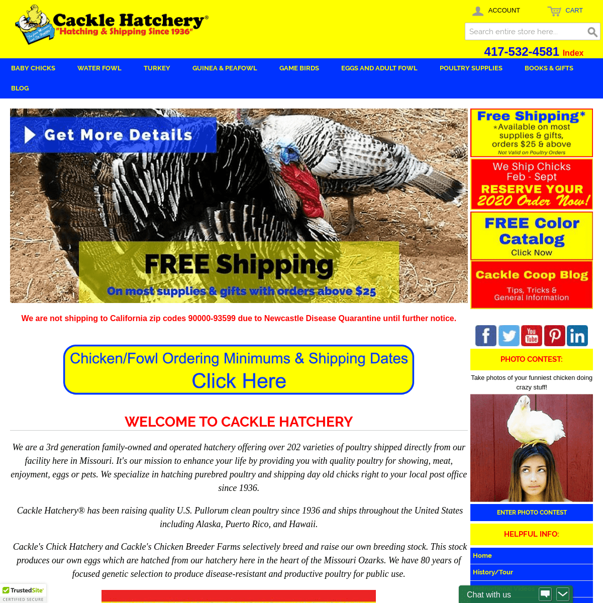 A complete backup of cacklehatchery.com