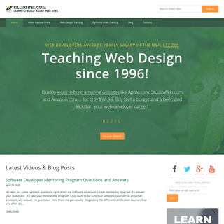 Learn Web Design and Development - KillerSites.com