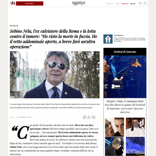 A complete backup of www.ilfattoquotidiano.it/2020/02/12/sebino-nela-lex-calciatore-della-roma-e-la-lotta-contro-il-tumore-ho-vi