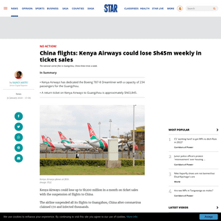 A complete backup of www.the-star.co.ke/news/2020-01-31-china-flights-kenya-airways-could-lose-sh45m-weekly-in-ticket-sales/