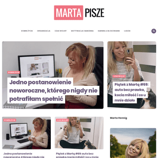 Marta Pisze â€“ Blog o Å¼yciu. Z uÅ›miechem.