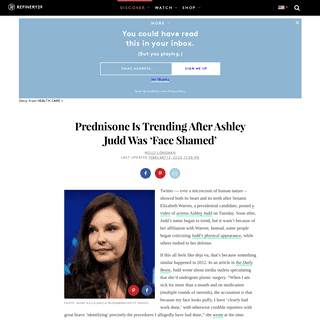What Is Prednisone- Ashley Judd Face Shaming Backlash