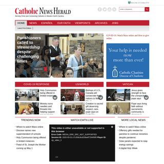 Catholic News Herald - The official news source of the Diocese of Charlotte, NC