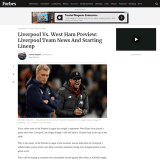 A complete backup of www.forbes.com/sites/jamesnalton/2020/02/24/liverpool-vs-west-ham-preview-liverpool-team-news-and-starting-