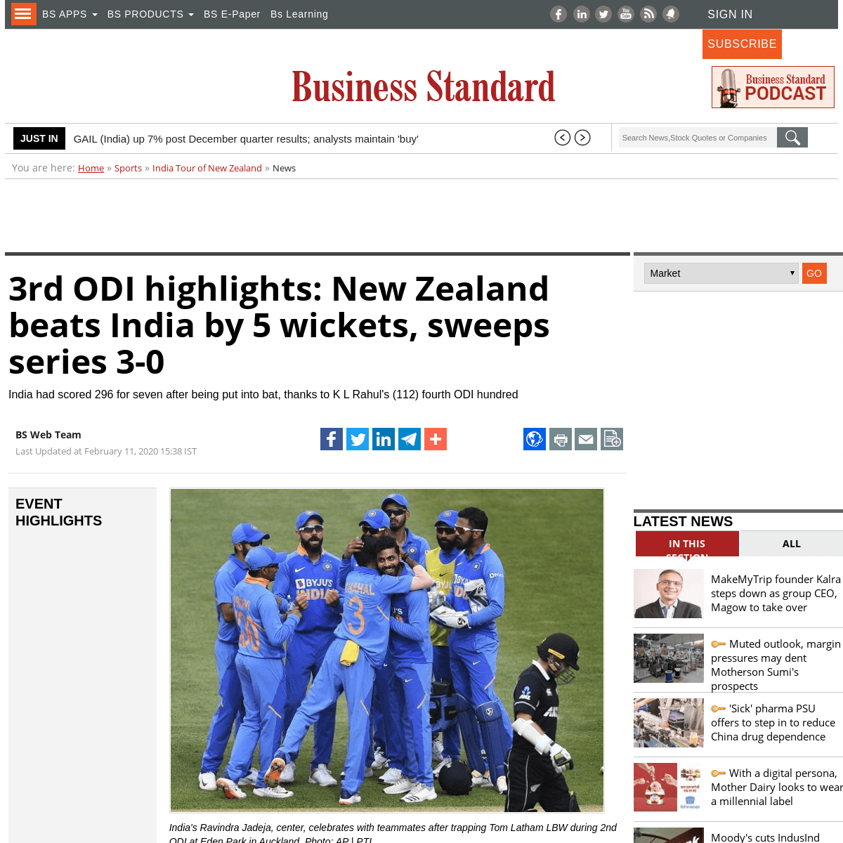 A complete backup of www.business-standard.com/article/sports/india-vs-new-zealand-3rd-odi-live-score-toss-and-match-updates-120