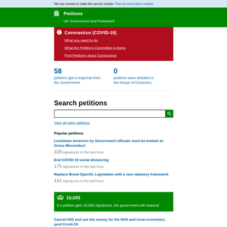 A complete backup of petition.parliament.uk