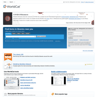 WorldCat.org- The World's Largest Library Catalog