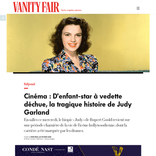 A complete backup of www.vanityfair.fr/culture/people/story/denfant-star-a-vedette-dechue-la-tragique-histoire-de-judy-garland/1