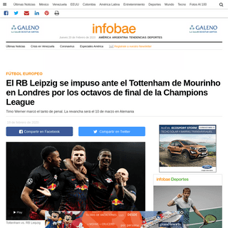 A complete backup of www.infobae.com/america/deportes/futbol-europeo/2020/02/19/el-tottenham-de-mourinho-se-mide-ante-el-rb-leip