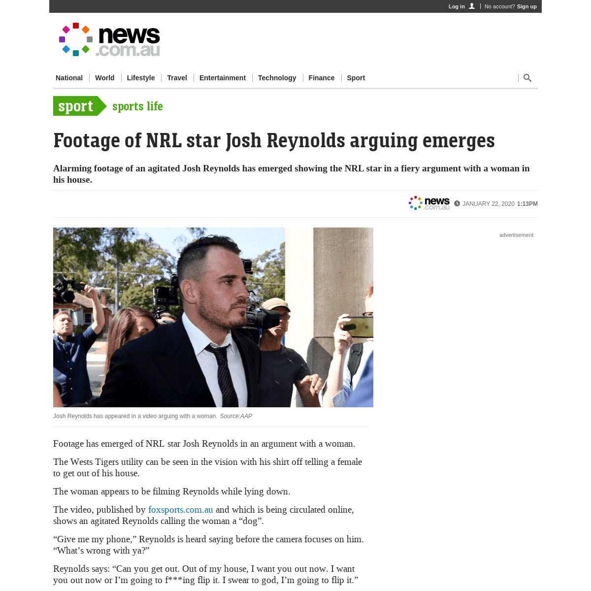 A complete backup of www.news.com.au/sport/sports-life/alarming-footage-of-nrl-star-josh-reynolds-emerges/news-story/6420e08fce1