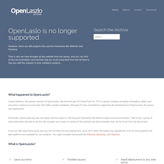 A complete backup of openlaszlo.org